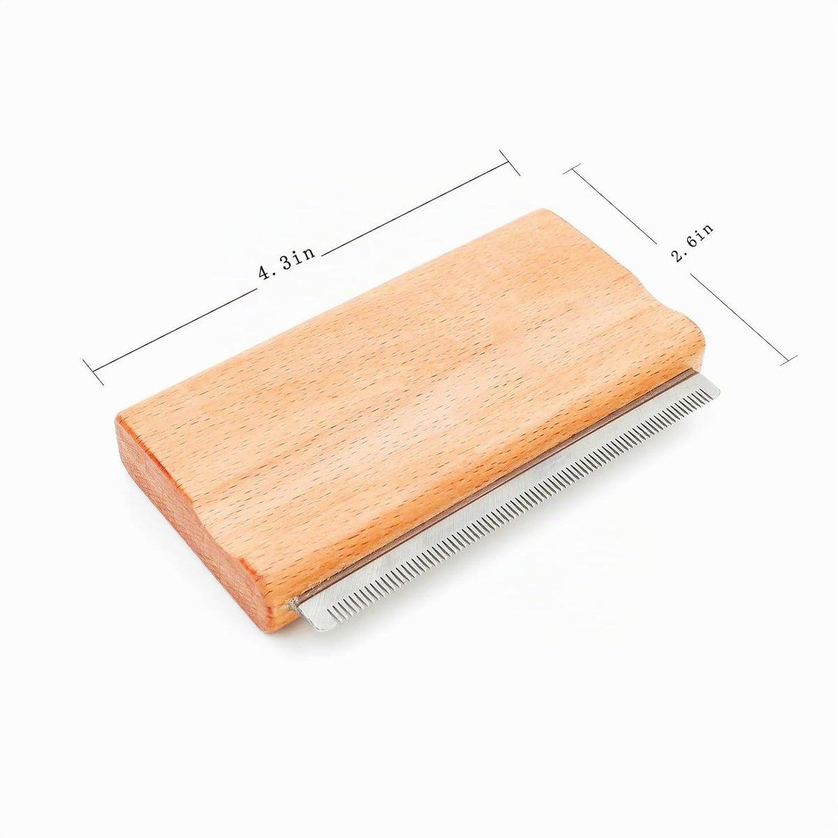 Cooncicy Cepillo para perros con mango de madera | Peine de deshedd...