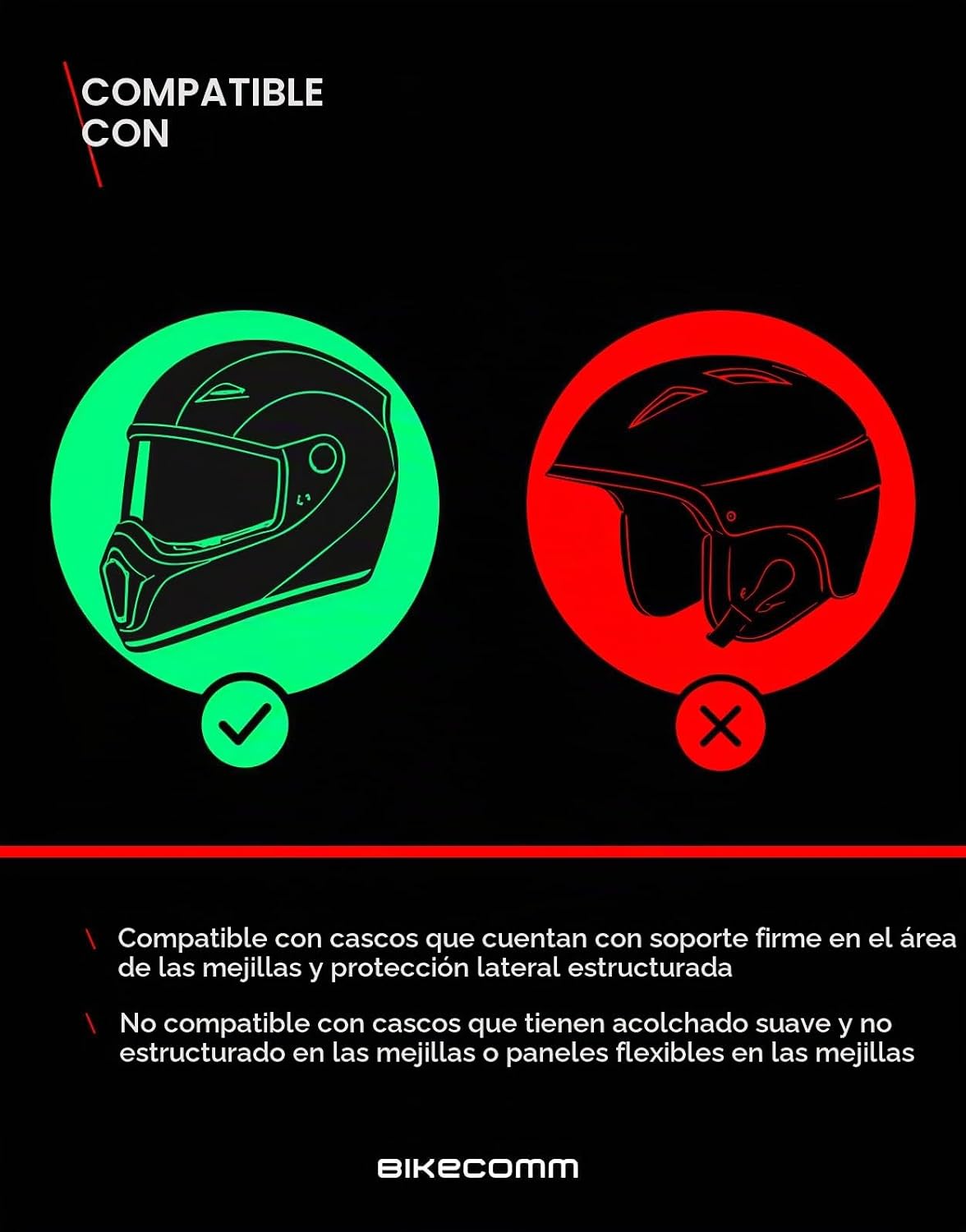 BIKECOMM Salut - Altavoces intercomunicadores para casco de motocic...