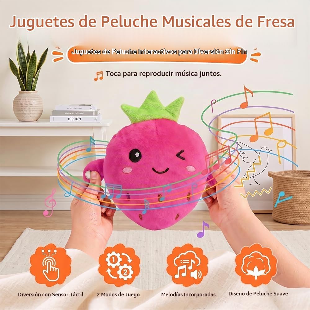 Juguete sensorial musical para bebé, juguete interactivo de peluche...