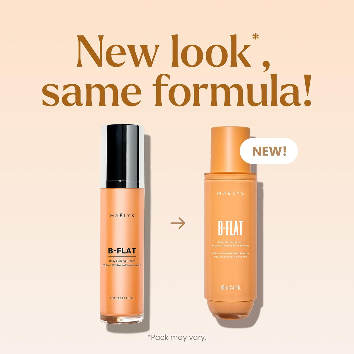 MAËLYS B-FLAT Crema reafirmante del vientre para mujer, paquete de...