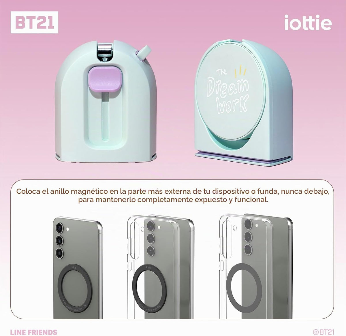 iOttie con soporte magnético BT21 Treker de viaje, trípode verde co...