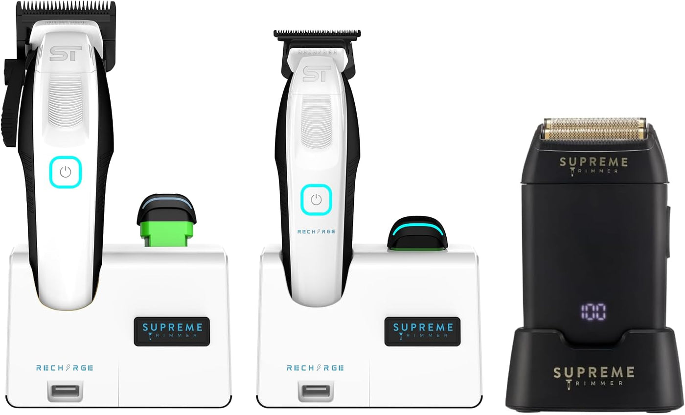 Supreme Trimmer Combo de cortapelos de recarga 3 en 1, recortadora...