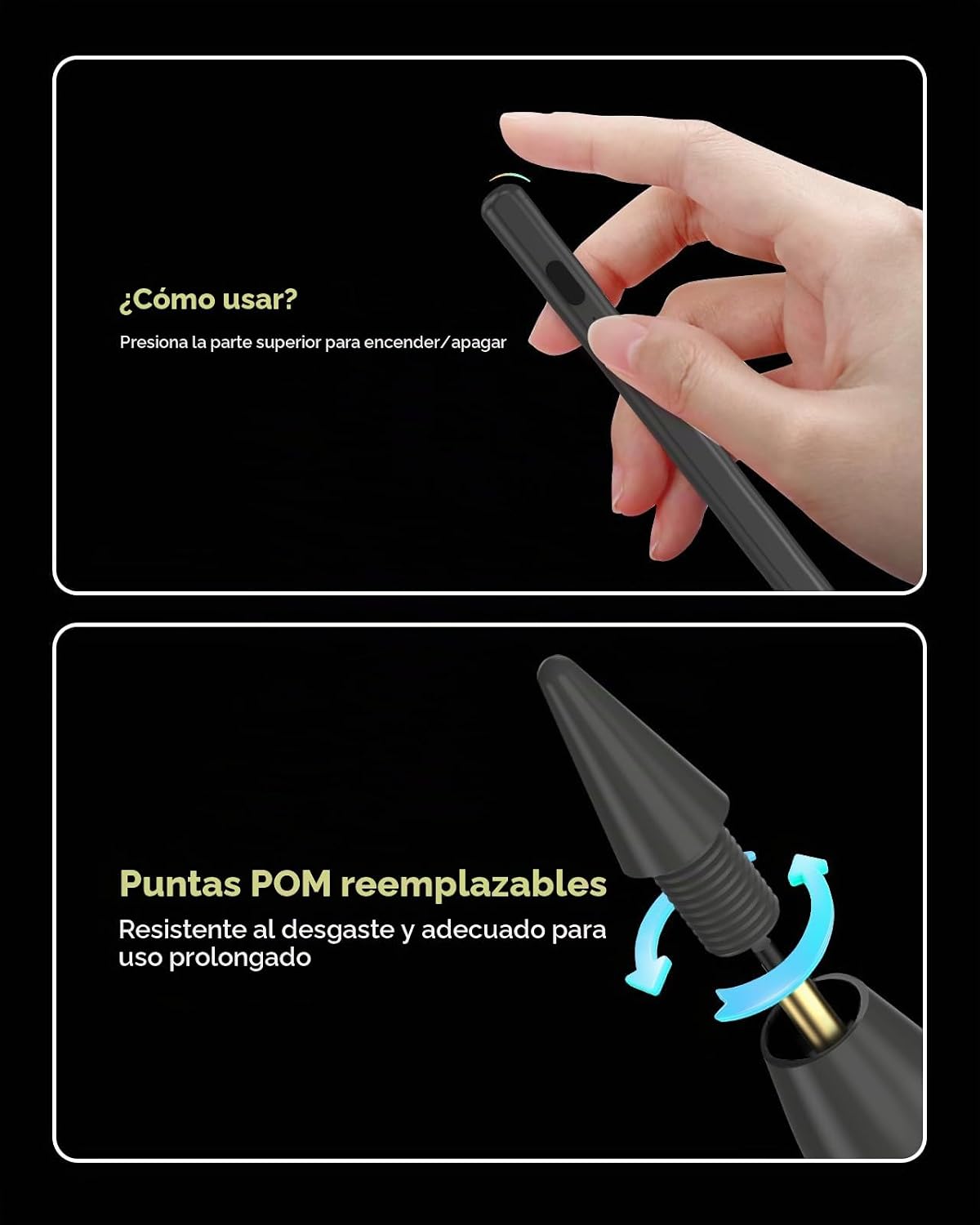 Moko Pencil para iPad (A16) 11.ª y 10.ª generación, carga rápida US...