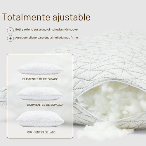 Almohada de espuma con memoria Coop Home Goods, premium ajustable l...