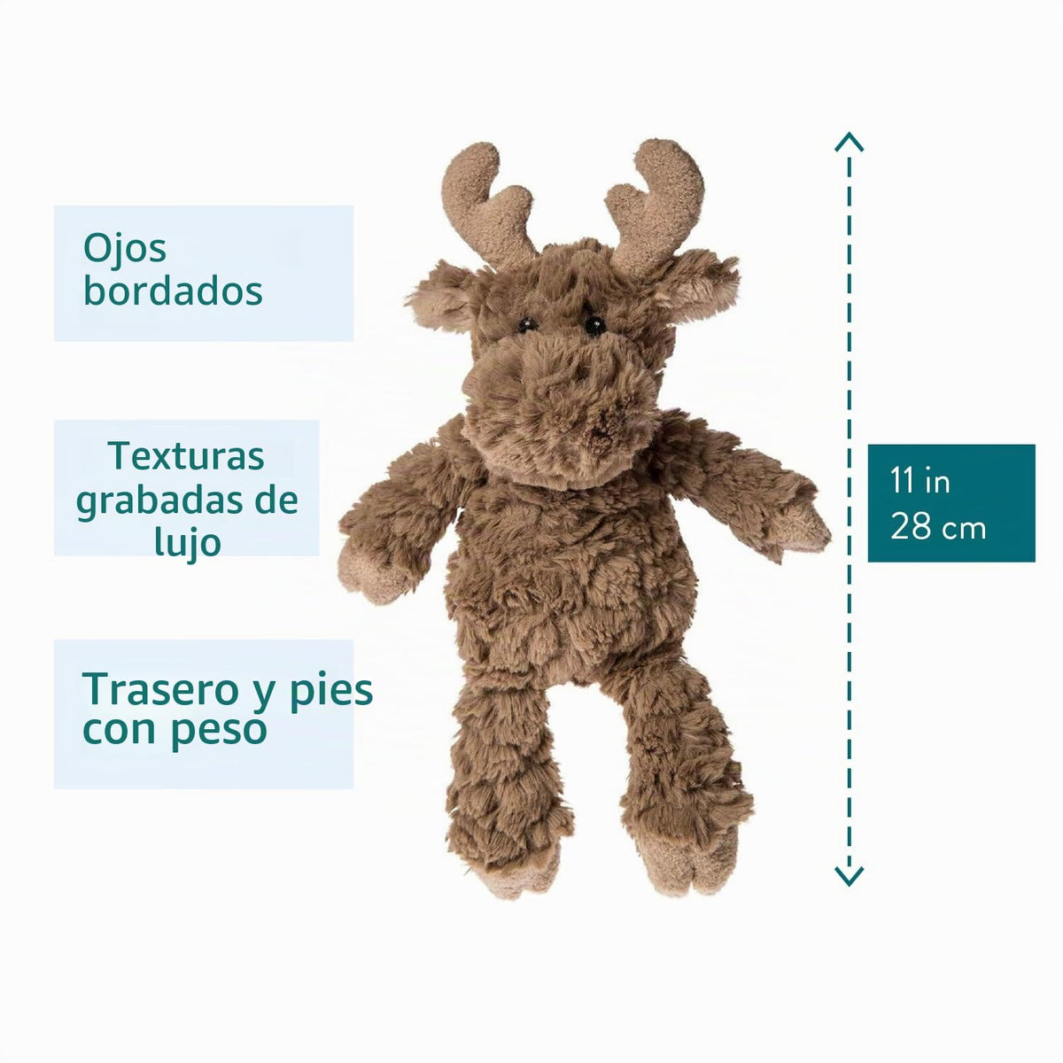 Mary Meyer Putty Nursery Peluche Juguete Suave, 11 Pulgadas, Alce