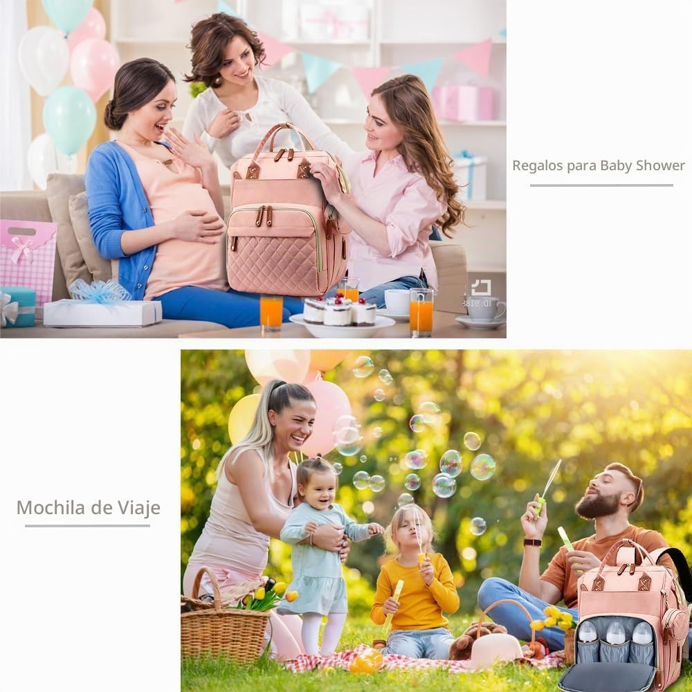 SHITIESHOU Bolsa de pañales para bebé, bolsa de pañales para papá y...