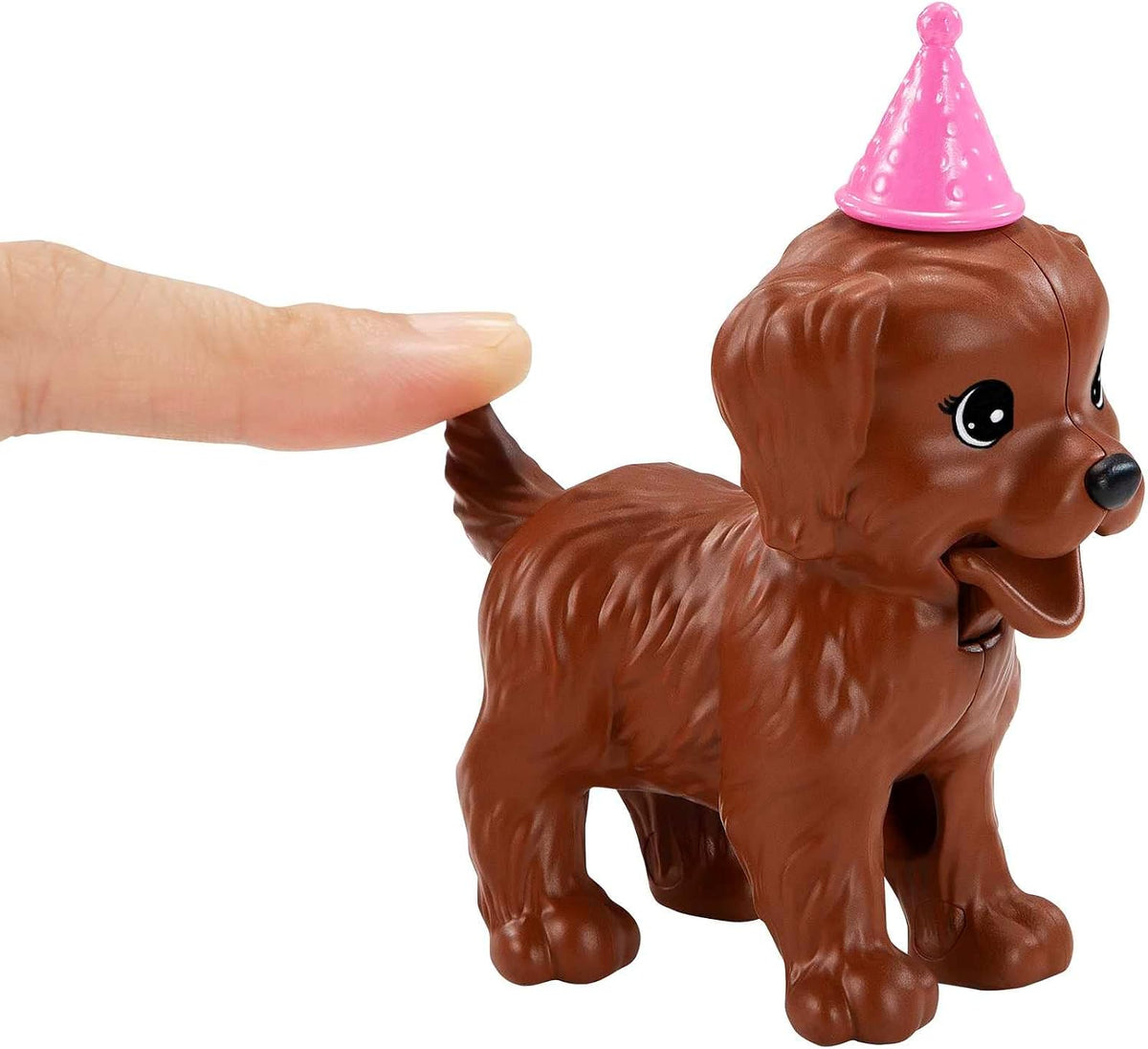 Muñeca y set de juego Barbie Puppy Party, muñeca rubia con vestido...