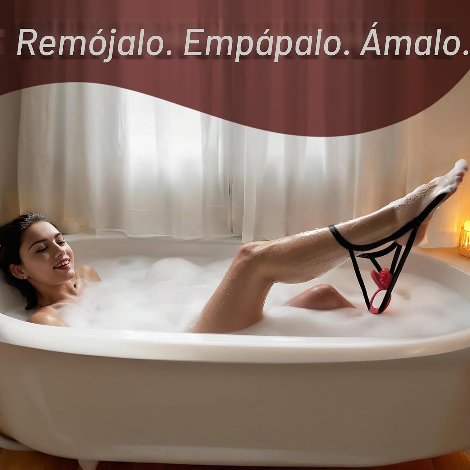 correa en el vibrador vibrador del consolador del punto G de la man...
