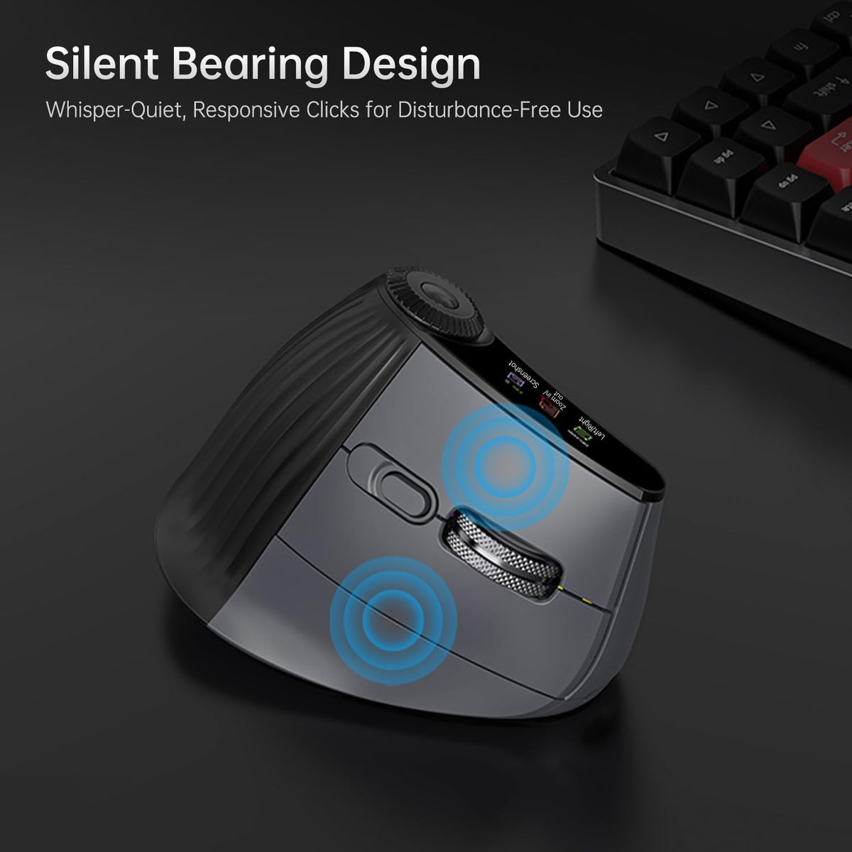 NYIEFADA - Ratón vertical ergonómico inalámbrico, ratón óptico reca...