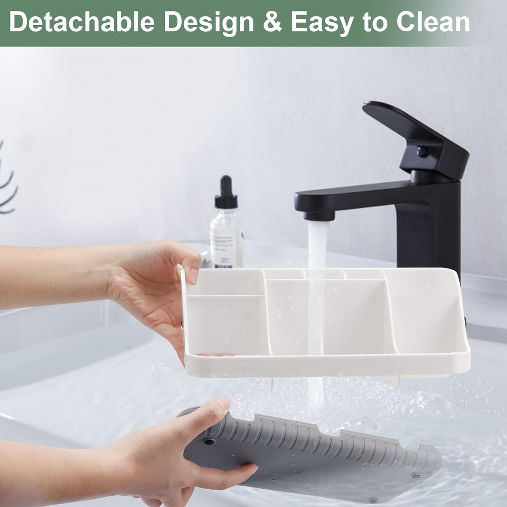 GFWARE Soporte para cepillos de dientes para baño, organizador de e...