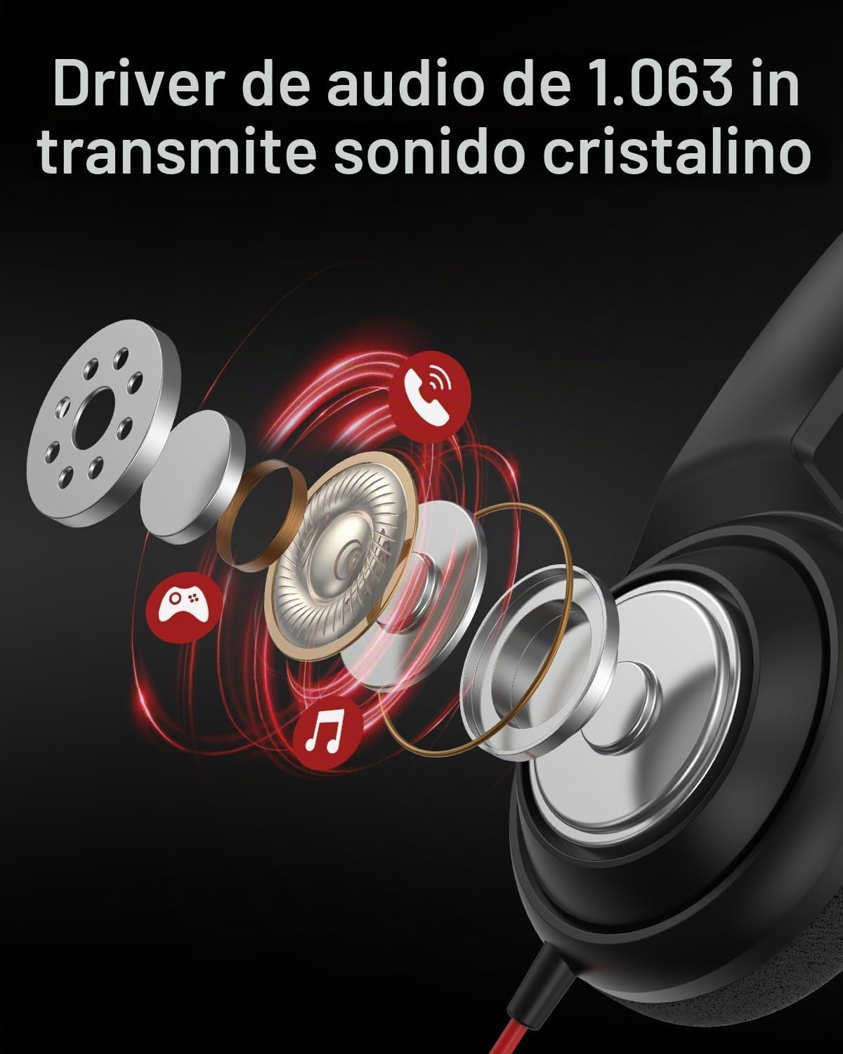 NUBWO Auriculares USB C\/3.5 HW02 con micrófono, silencio en línea...