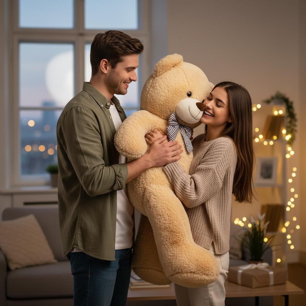 MorisMos Oso de peluche gigante de 4 pies, bonito oso de peluche gr...