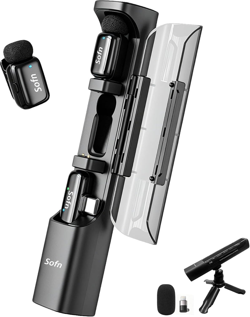 Sofn Magic Mini micrófono Lavalier inalámbrico 3 en 1 para iPhone y...