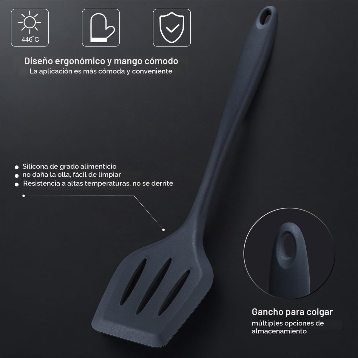 RAXCO Juego de cocina, utensilios de cocina de 7 piezas, utensilios...