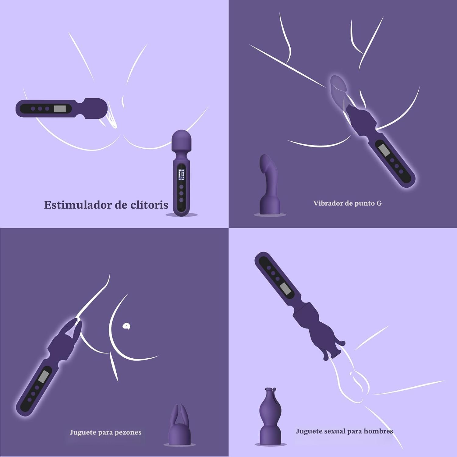 Kits de vibrador de varita Tracy's Dog, juguetes sexuales para...