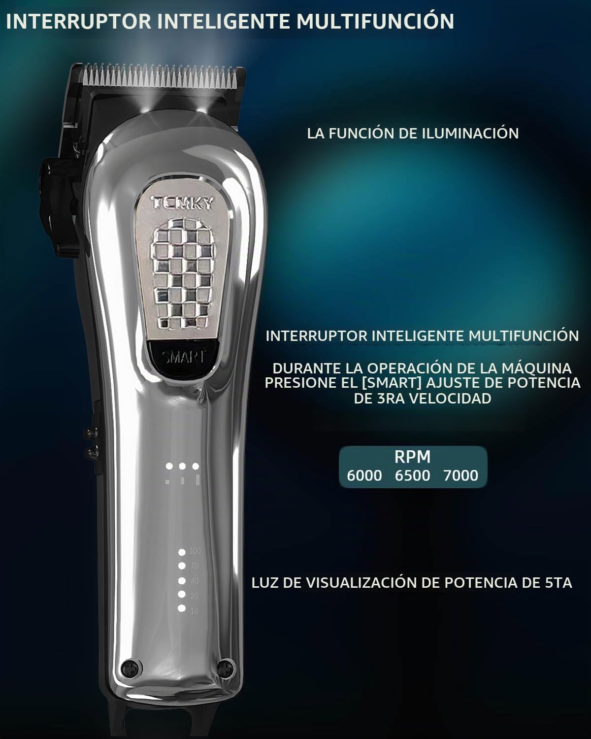 TCMKY Cortapelos para hombres inalámbricos y con cable, cortapelos...