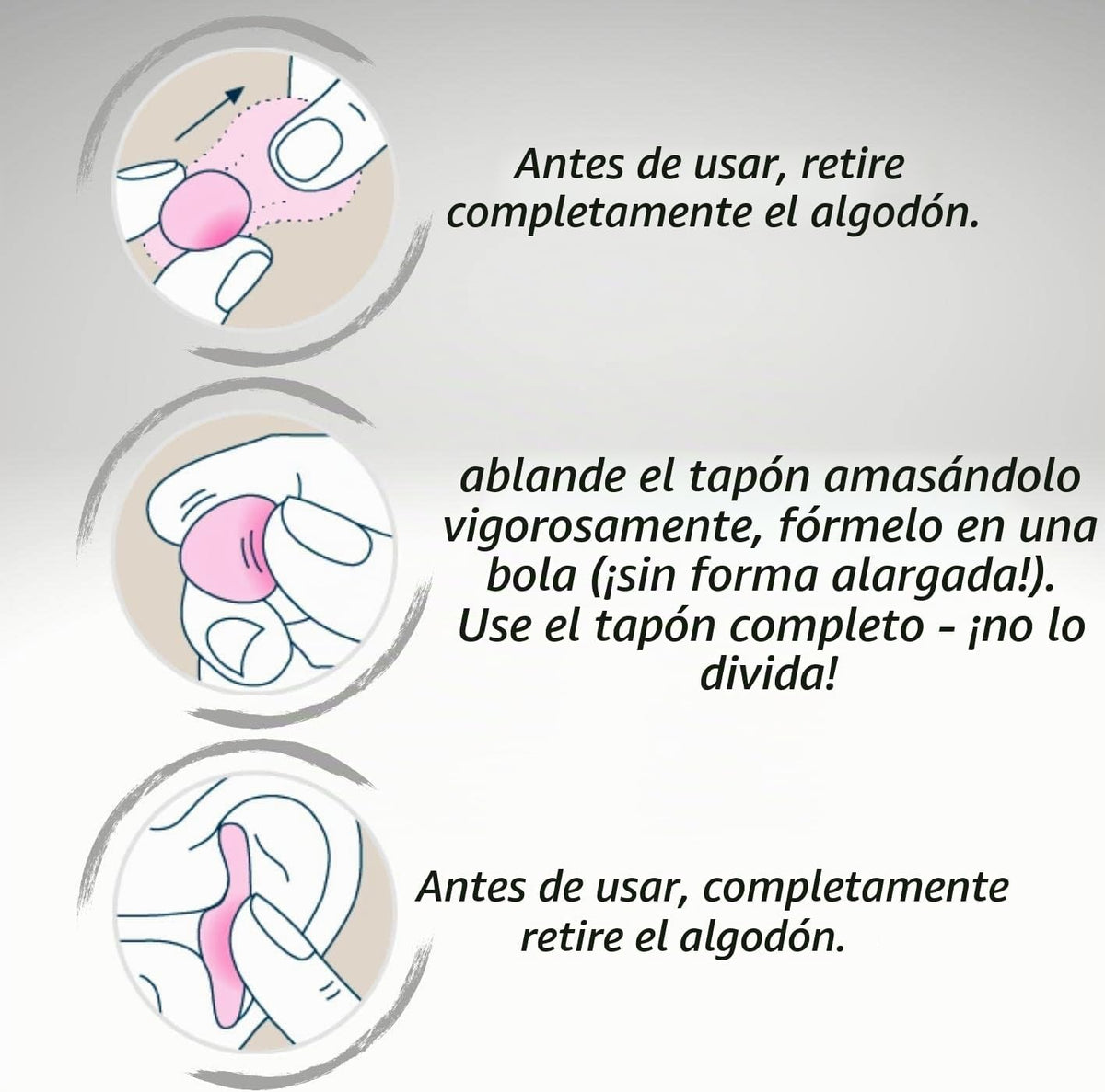 Ohropax Tapones reutilizables de cera y algodón (24 tapones en tota...