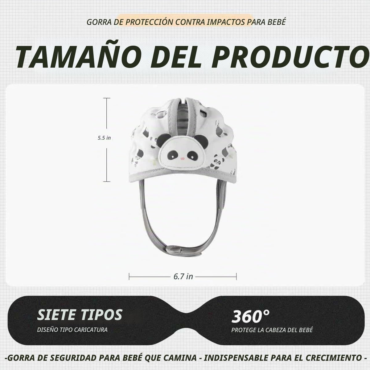 Casco de protección para la cabeza del bebé, ultraligero, suave, aj...