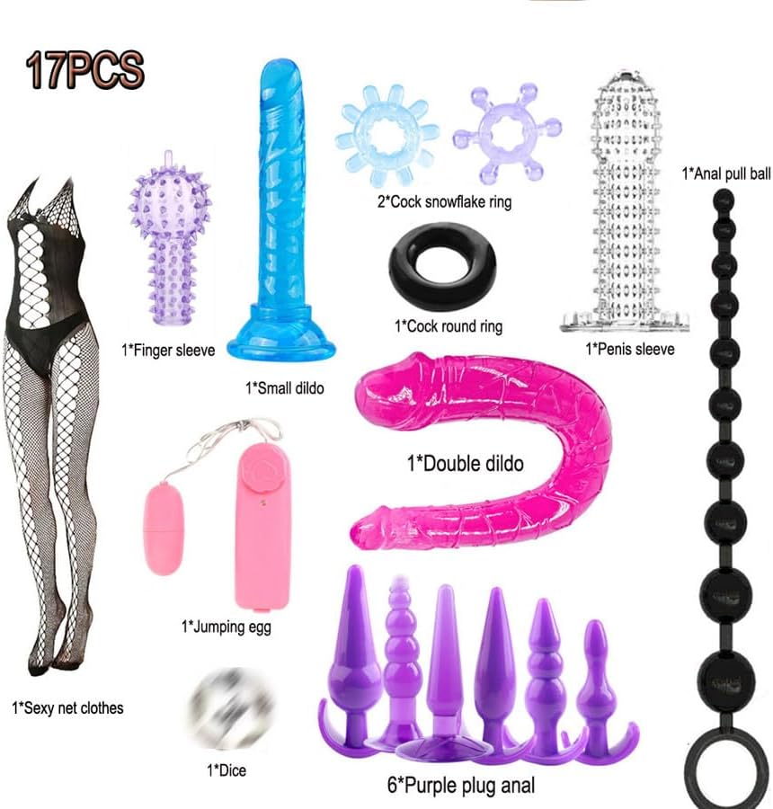 Consolador Vibrador de Punto G Tapón Anal Juego para Principiantes...