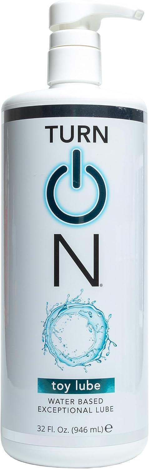Turn On Lubricante a base de agua Toy-Safe, no mancha, fácil de lim...