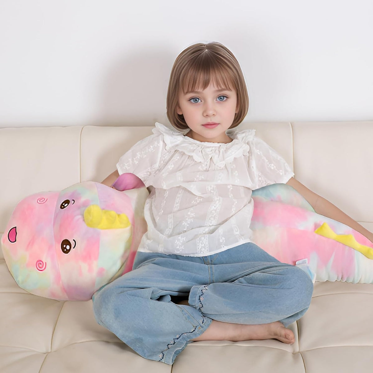 Tianmihou Almohada de peluche gigante de dinosaurio de 40 pulgadas,...