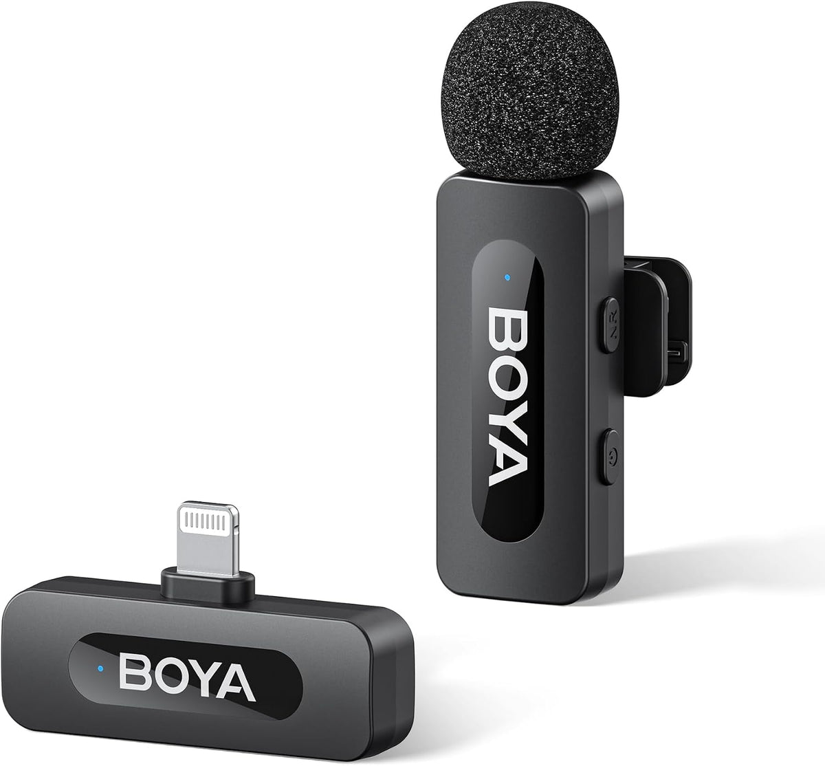 BOYA V1 - Micrófonos inalámbricos para iPhone con puerto Lightning...