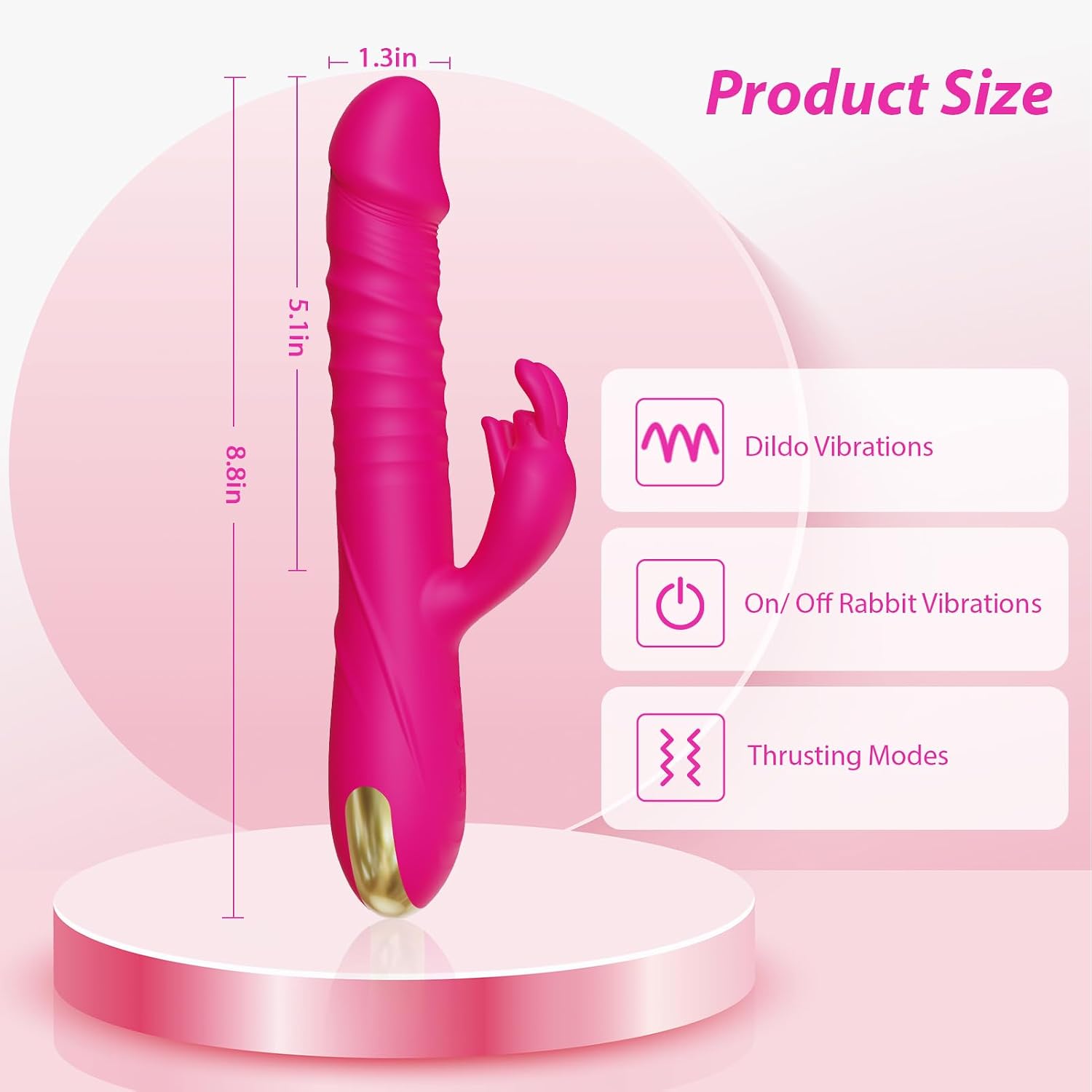 SUPOLA - Consoladores con vibrador de empuje, juguetes sexuales par...