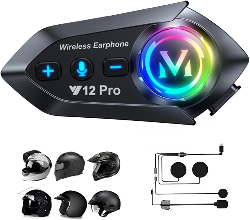 Sistema de comunicación de altavoces de auriculares Bluetooth de |...