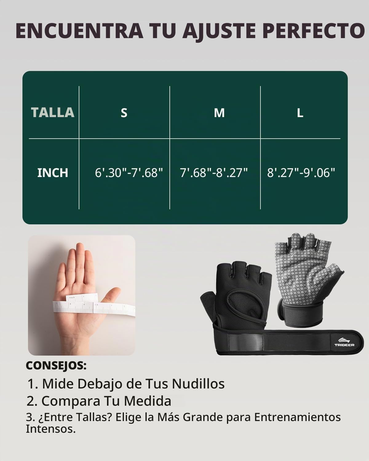 Trideer Guantes de levantamiento de pesas para mujeres y hombres |...