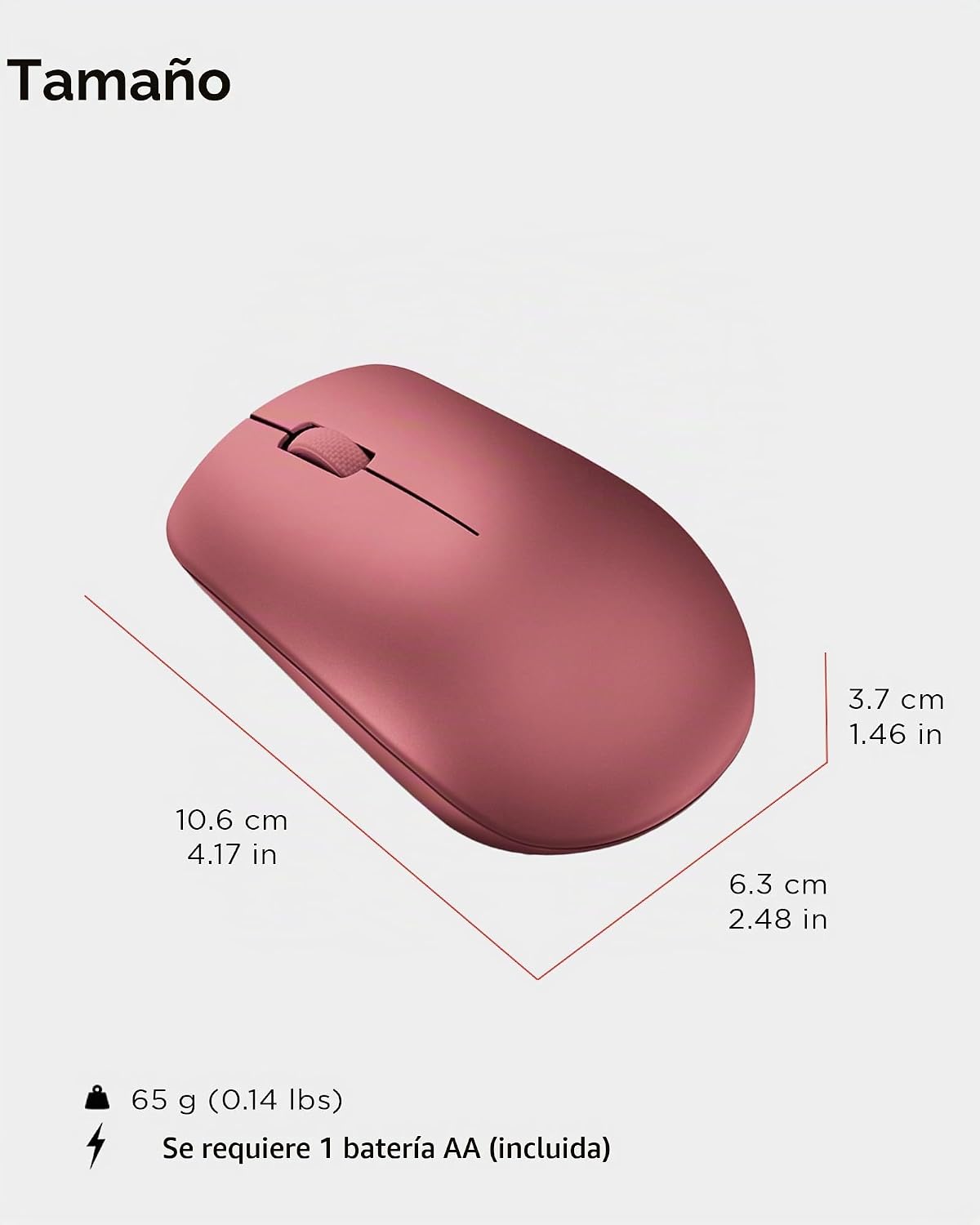 Lenovo 530 - Mouse inalámbrico de tamaño completo para PC, laptop,...