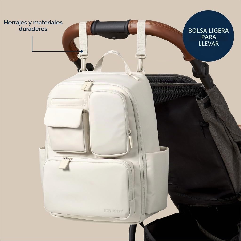 Itzy Ritzy Mochila para Pañales Utilitaria \u2013 Cuenta con 17 Bol...
