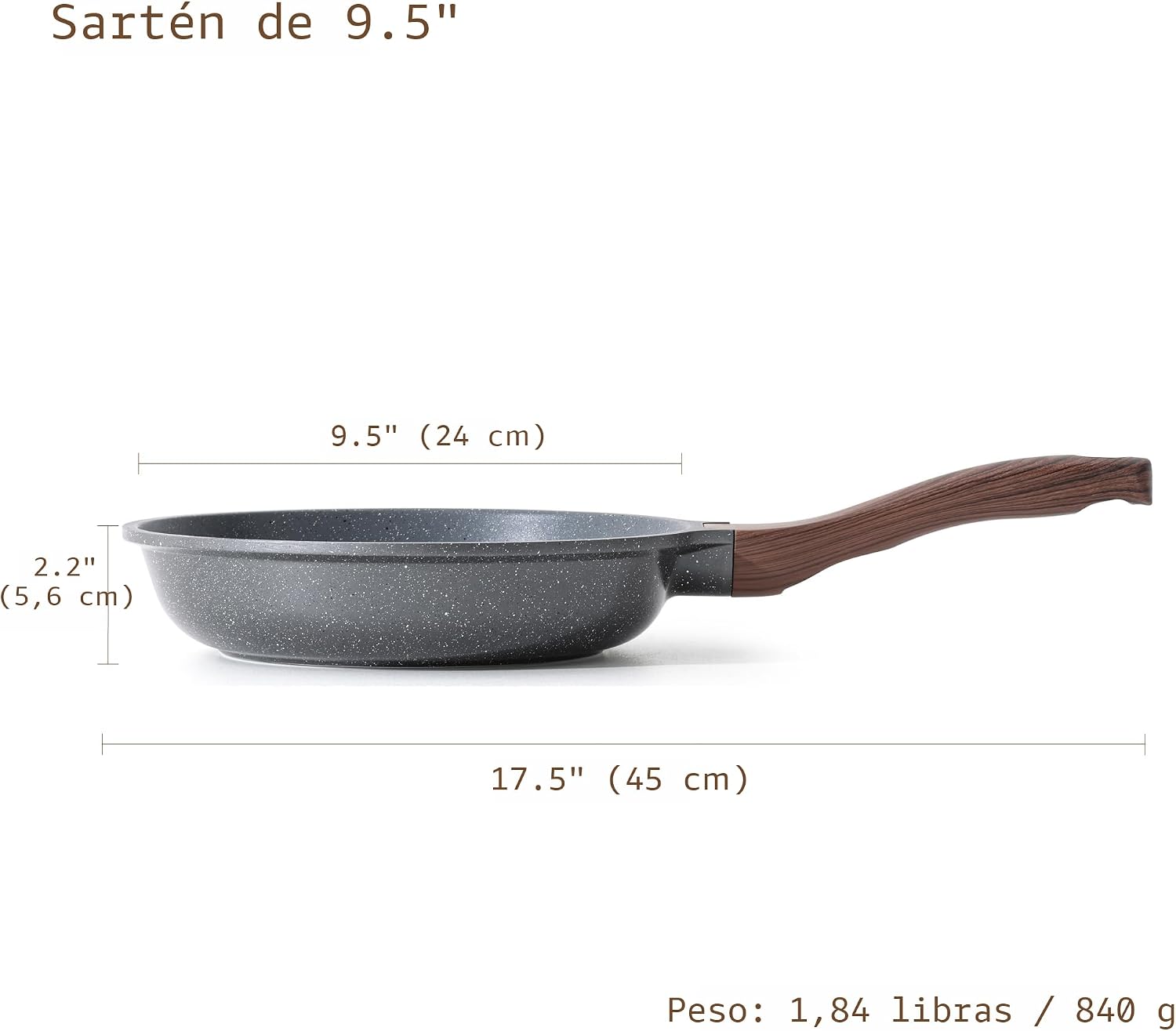 SENSARTE Sartén Antiadherente para Freír, Sartén para Tortilla con...