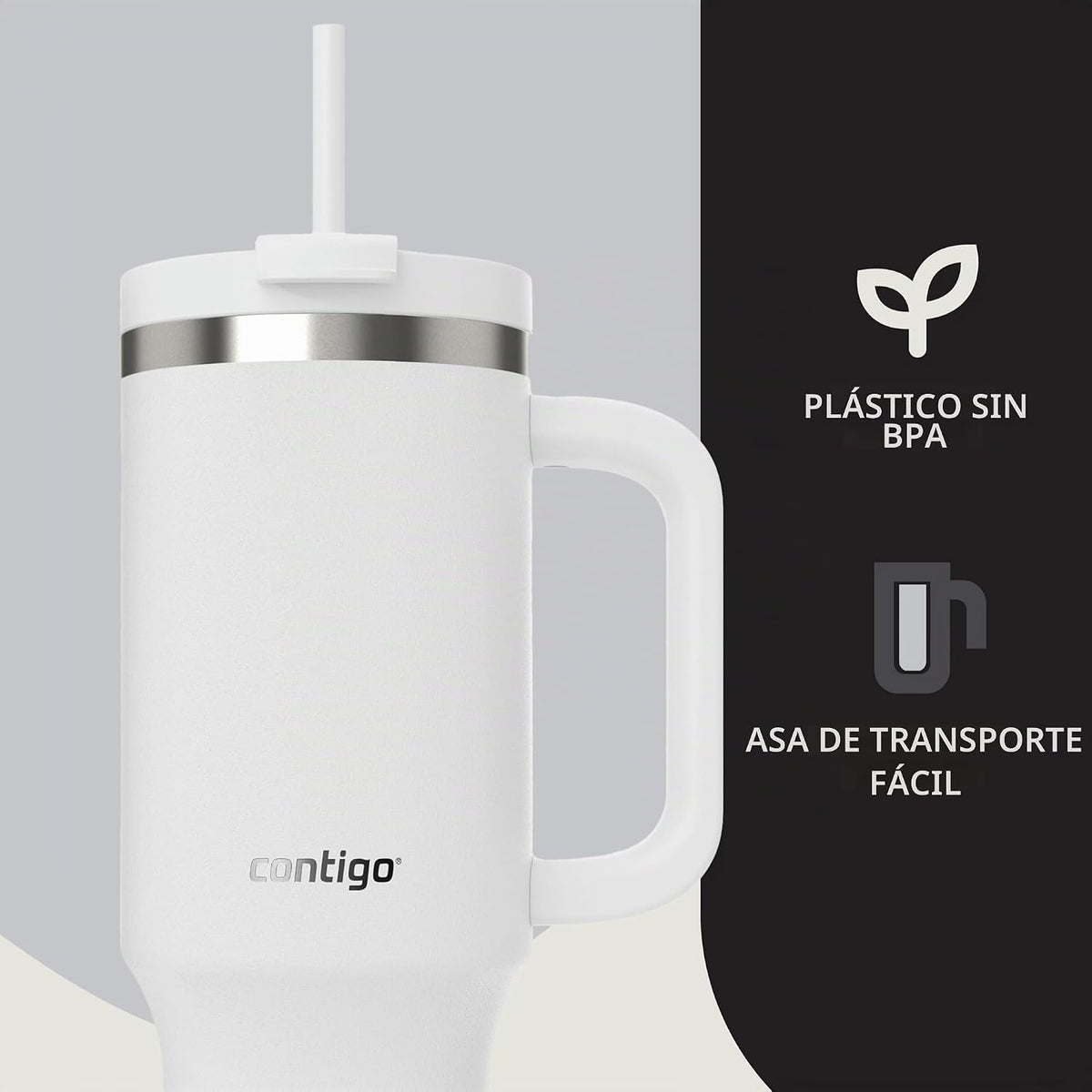 Contigo Streeterville Vaso Térmico de 40oz, Acero Inoxidable con Ai...