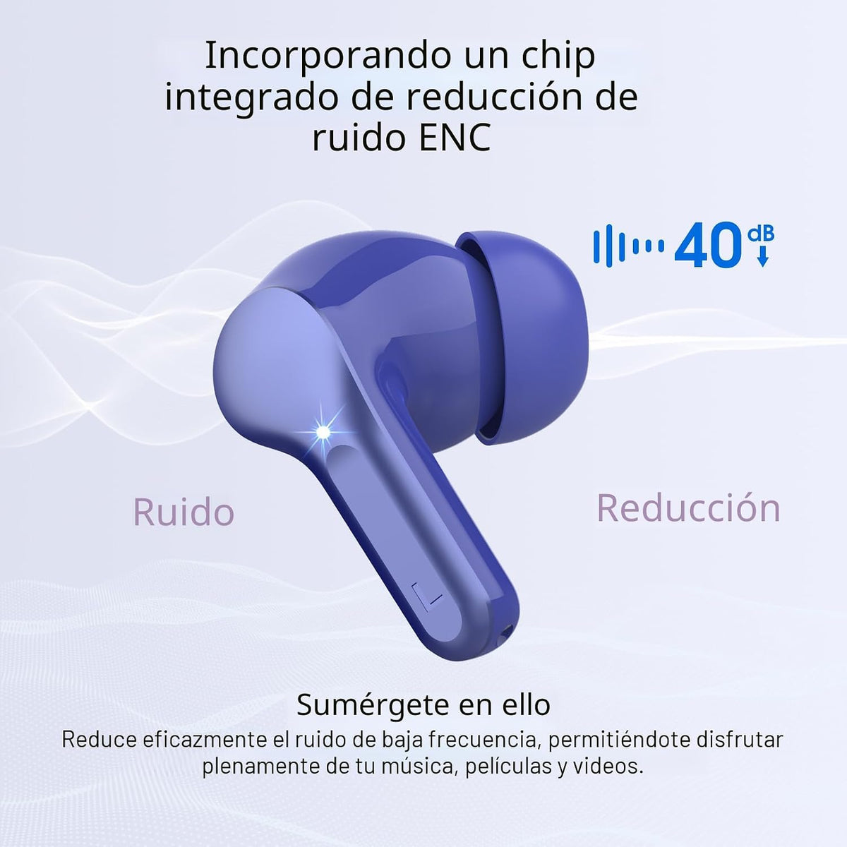 Auriculares inalámbricos, Bluetooth 5.4 Auriculares estéreo de alta...