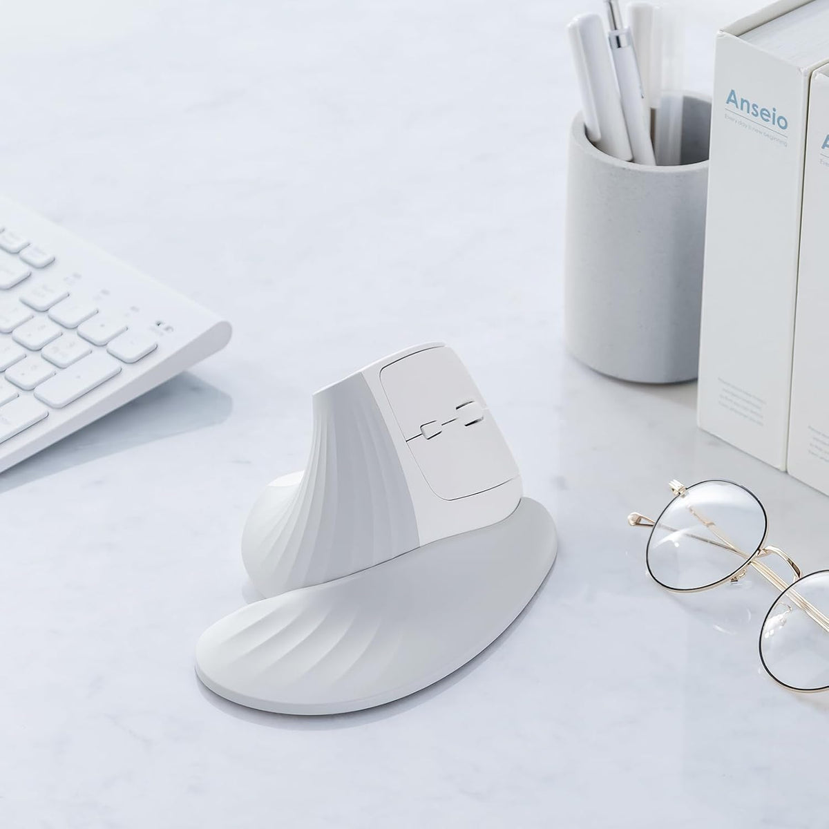 SANWA Ratón ergonómico inalámbrico para manos grandes, mouse vertic...