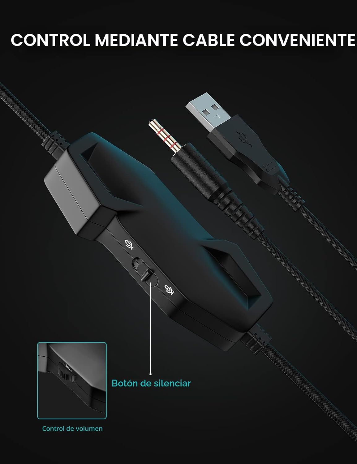 Auriculares para juegos con cable ZIUMIER para PC, PS5, PS4, Xbox S...