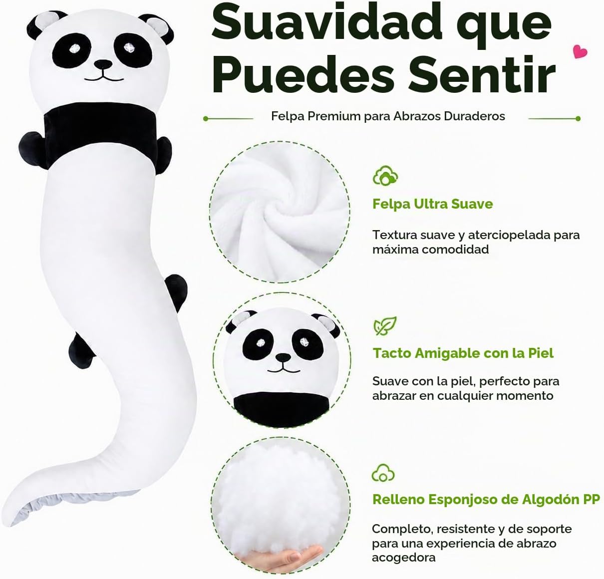 Tianmihou - Muñeca de peluche gigante de panda de 48 pulgadas, gran...