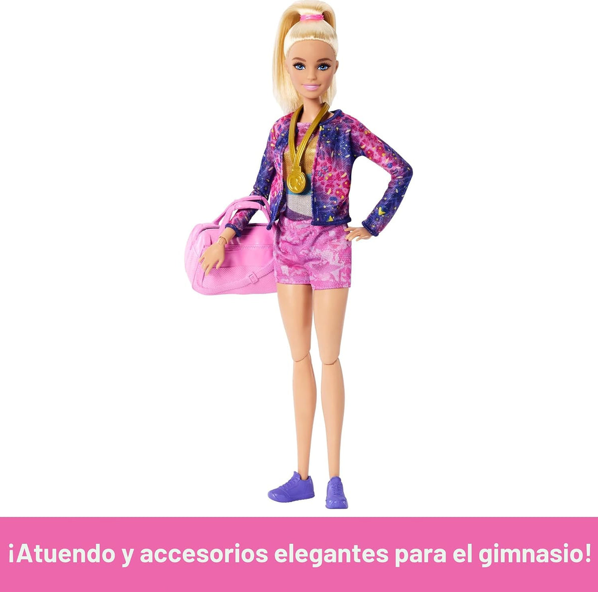 Barbie Gimnasia Muñeca y Accesorios Playset | Muñeca rubia de moda,...