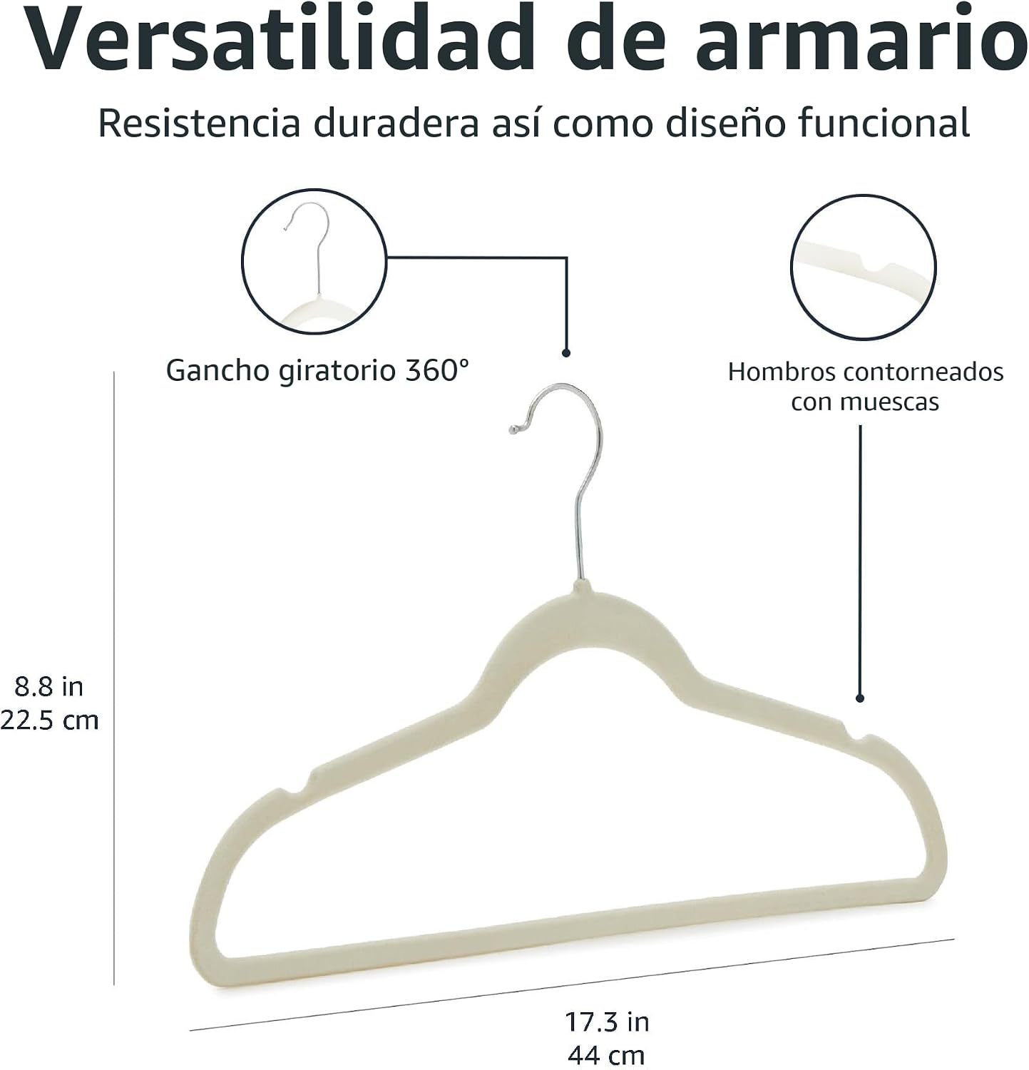 Ganchos finos de terciopelo antideslizantes para tr...