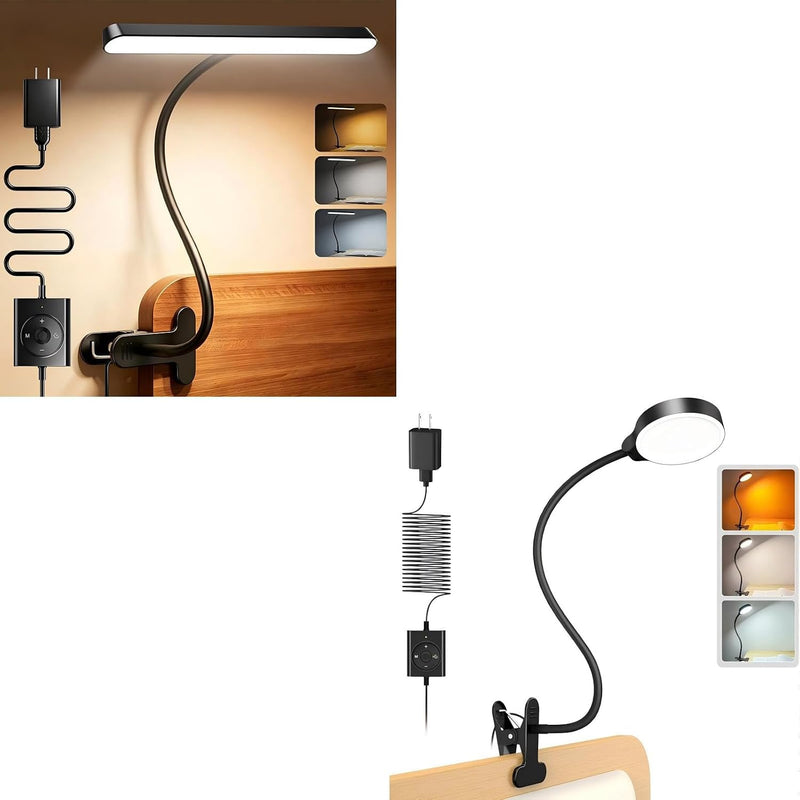 Glocusent Luz de clip horizontal de 7 W y luz de clip de 5 W