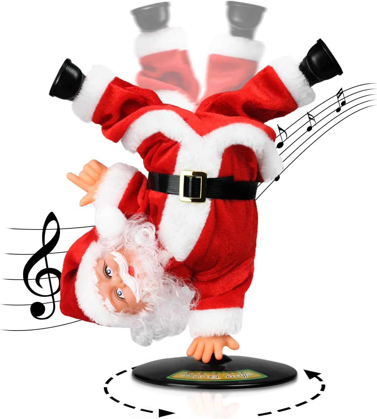 SdeNow Papá Noel bailando con música Animado Navidad de peluche ped...