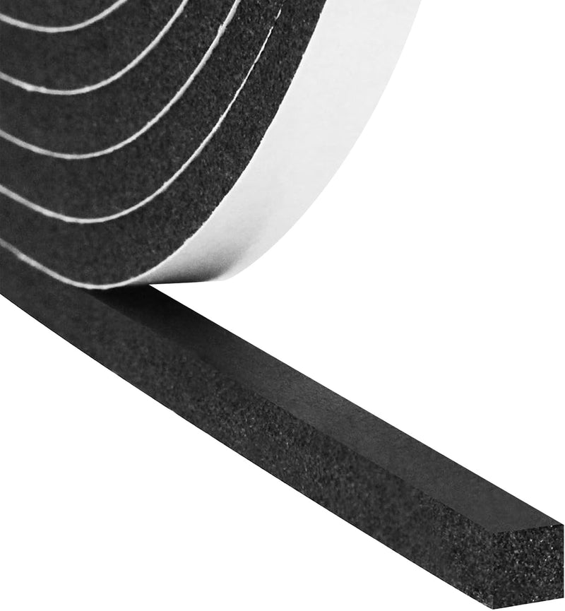 DGSL Burlete de espuma, 1 x 1 pulgada, cinta de sellado de ventana...
