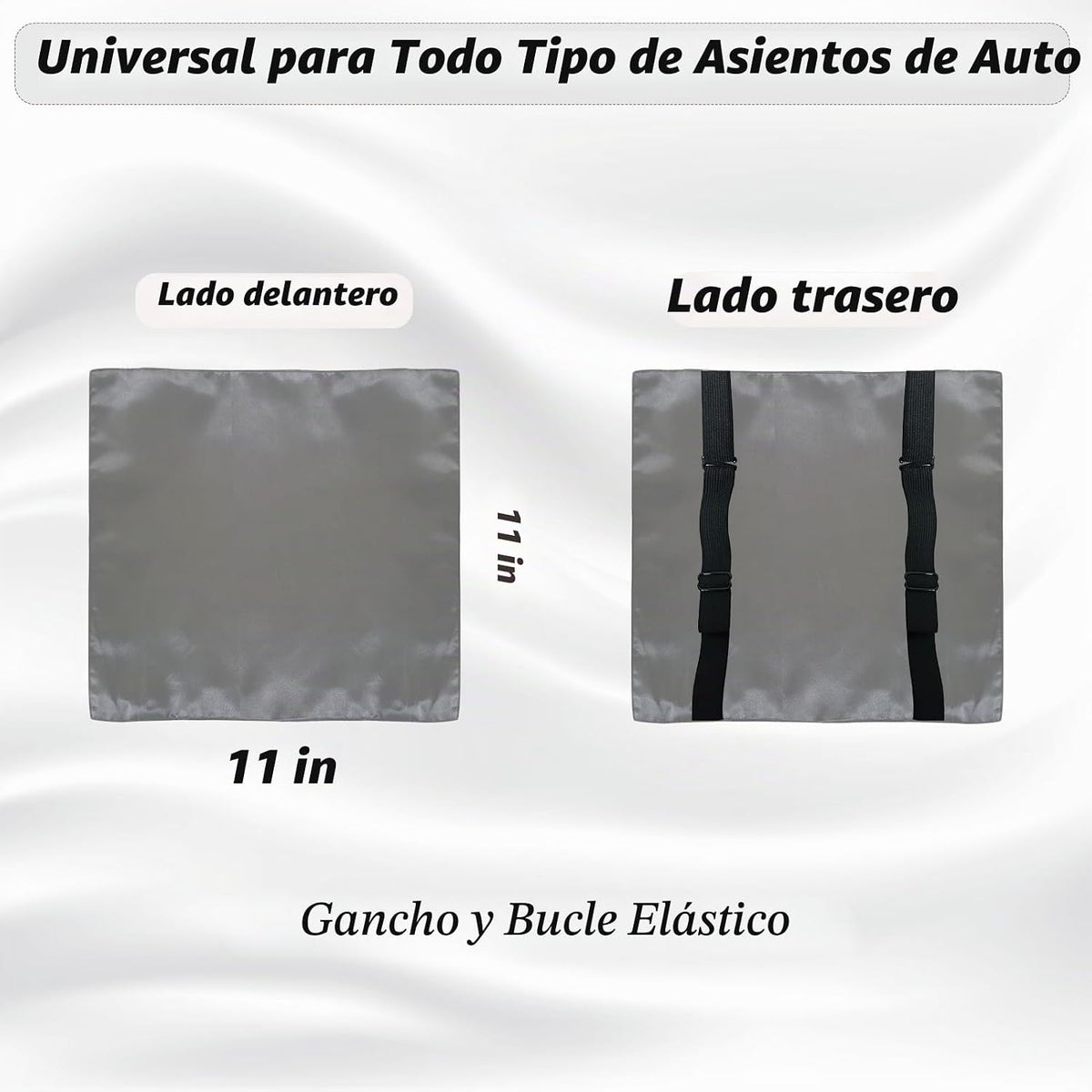 Okueejur 2 fundas de satén para reposacabezas de asiento de automóv...