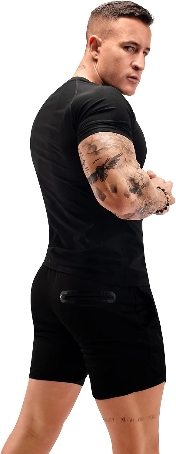 FUXERT - Camisa de sauna para hombre, traje de sudor para gimnasio,...