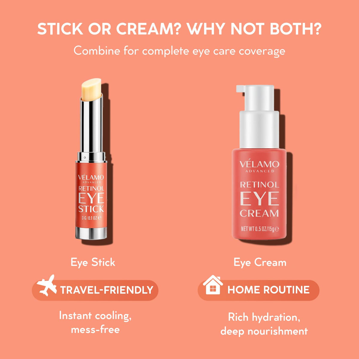 VELAMO ADVANCED Retinol Eye Stick: bálsamo renovador y reafirmante...