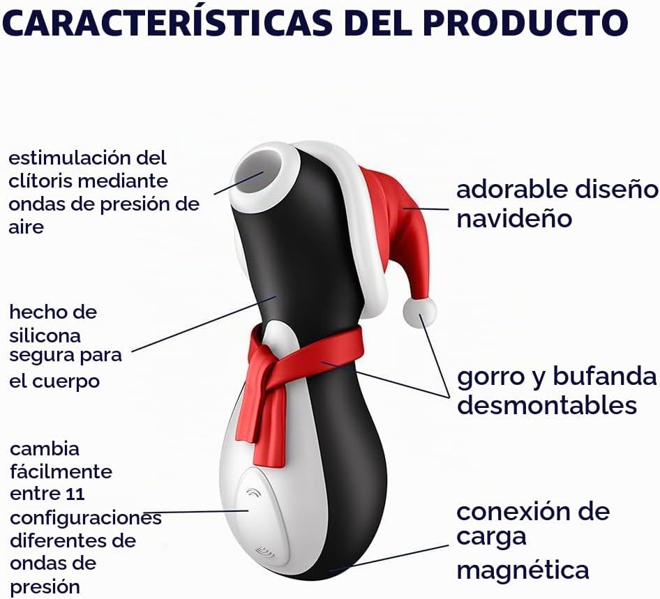 Satisfyer Juguete sexual vibrador de edición navideña de pingüino |...