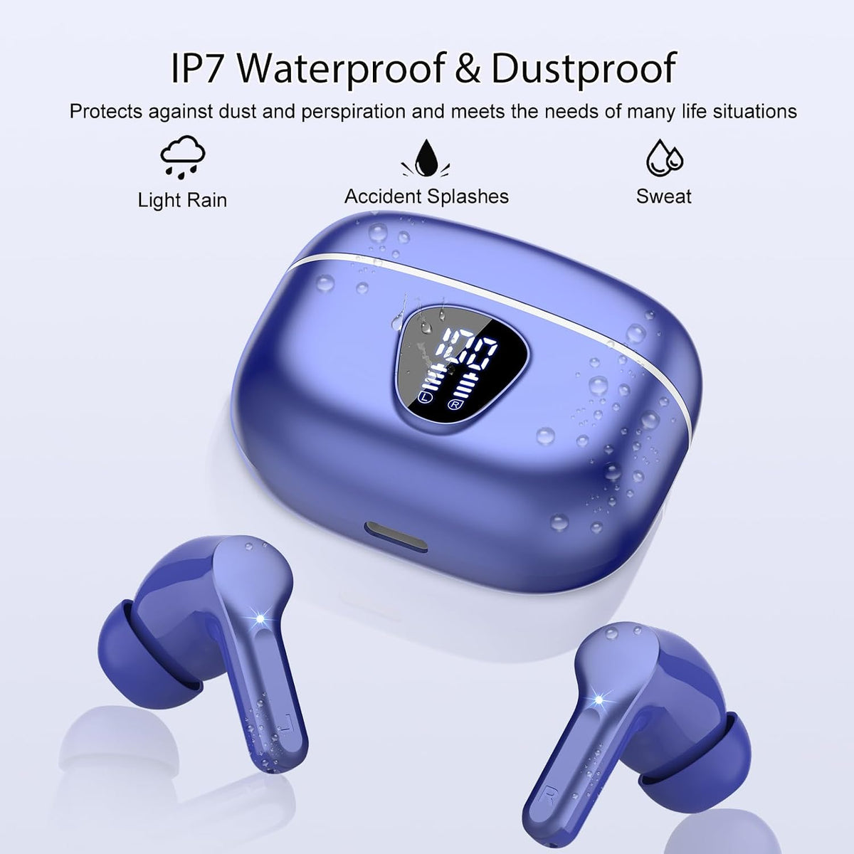 Auriculares inalámbricos, Bluetooth 5.4 Auriculares estéreo de alta...
