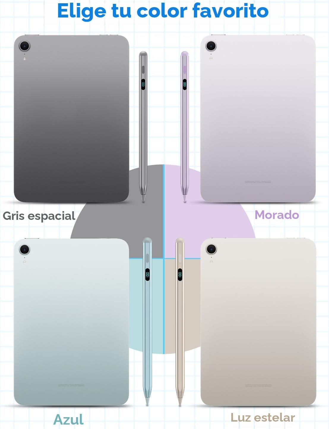 Lápiz óptico para iPad 2026-2018, magnético, rechazo de palma y car...