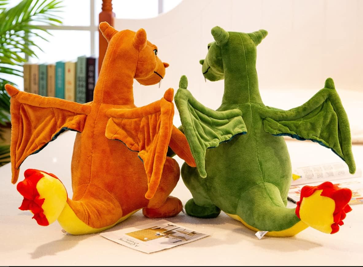 CHAOZI0 Dragón de peluche con alas malvadas, dragón que respira fue...
