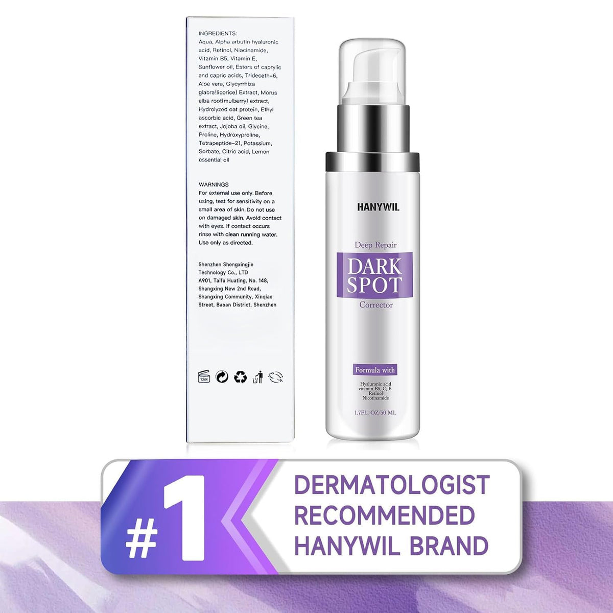 HANYWIL Eliminador de manchas oscuras para suero facial y corporal,...